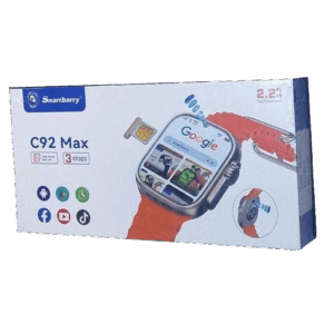 SmartBerry C92 Max – 4G Android Smartwatch, Dual Cameras, 4 GB RAM + 64 GB Storage, 2.2″ HD Screen