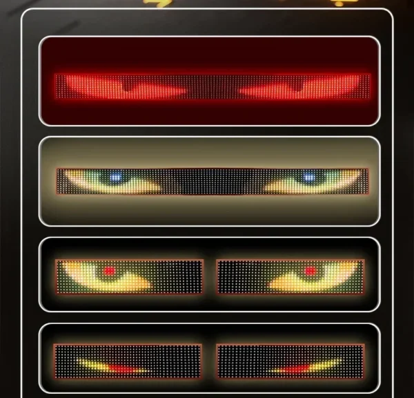 Truck Car Devil Eye LED Pixel Panel Light Remote Control Soft Foldable Lighting Scrolling For Board Windshield 12V 24V - Image 17