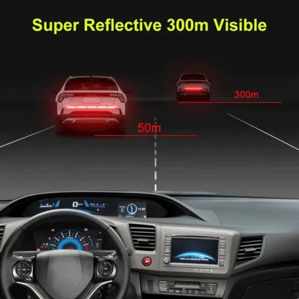 Car Sticker Reflective Warning Safety Tape Anti Collision Warning Reflective Sticker for Automobile Trunk Night Reflective - Image 2