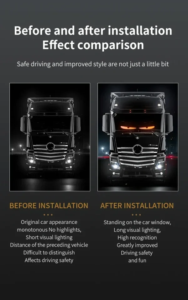 Truck Car Devil Eye LED Pixel Panel Light Remote Control Soft Foldable Lighting Scrolling For Board Windshield 12V 24V - Image 14