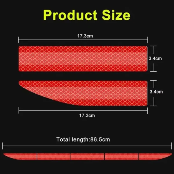 Car Sticker Reflective Warning Safety Tape Anti Collision Warning Reflective Sticker for Automobile Trunk Night Reflective - Image 3