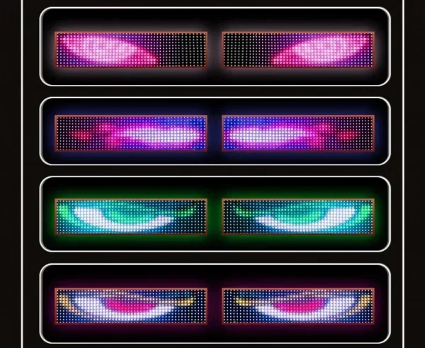 Truck Car Devil Eye LED Pixel Panel Light Remote Control Soft Foldable Lighting Scrolling For Board Windshield 12V 24V - Image 18