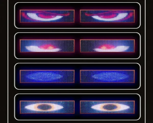 Truck Car Devil Eye LED Pixel Panel Light Remote Control Soft Foldable Lighting Scrolling For Board Windshield 12V 24V - Image 19