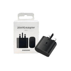 Samsung Original 25W Super Fast Charger – 3-Pin Adapter with USB-C Cable