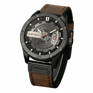 Curren 8301 Wristwatch – Brown Leather Strap, Classic Men’s Timepiece